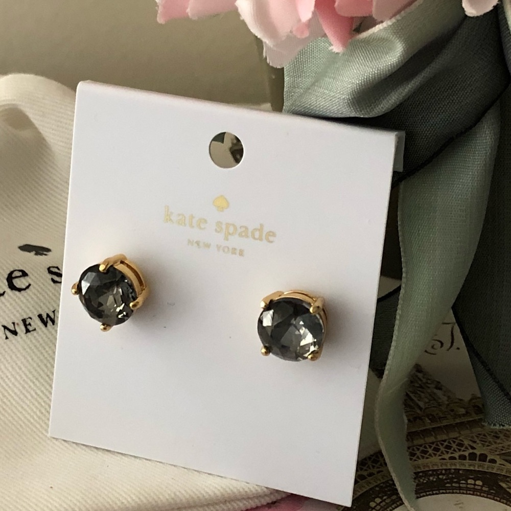 🎀 Kate Spade ♠️ Black Diamond Gumdrop Earrings